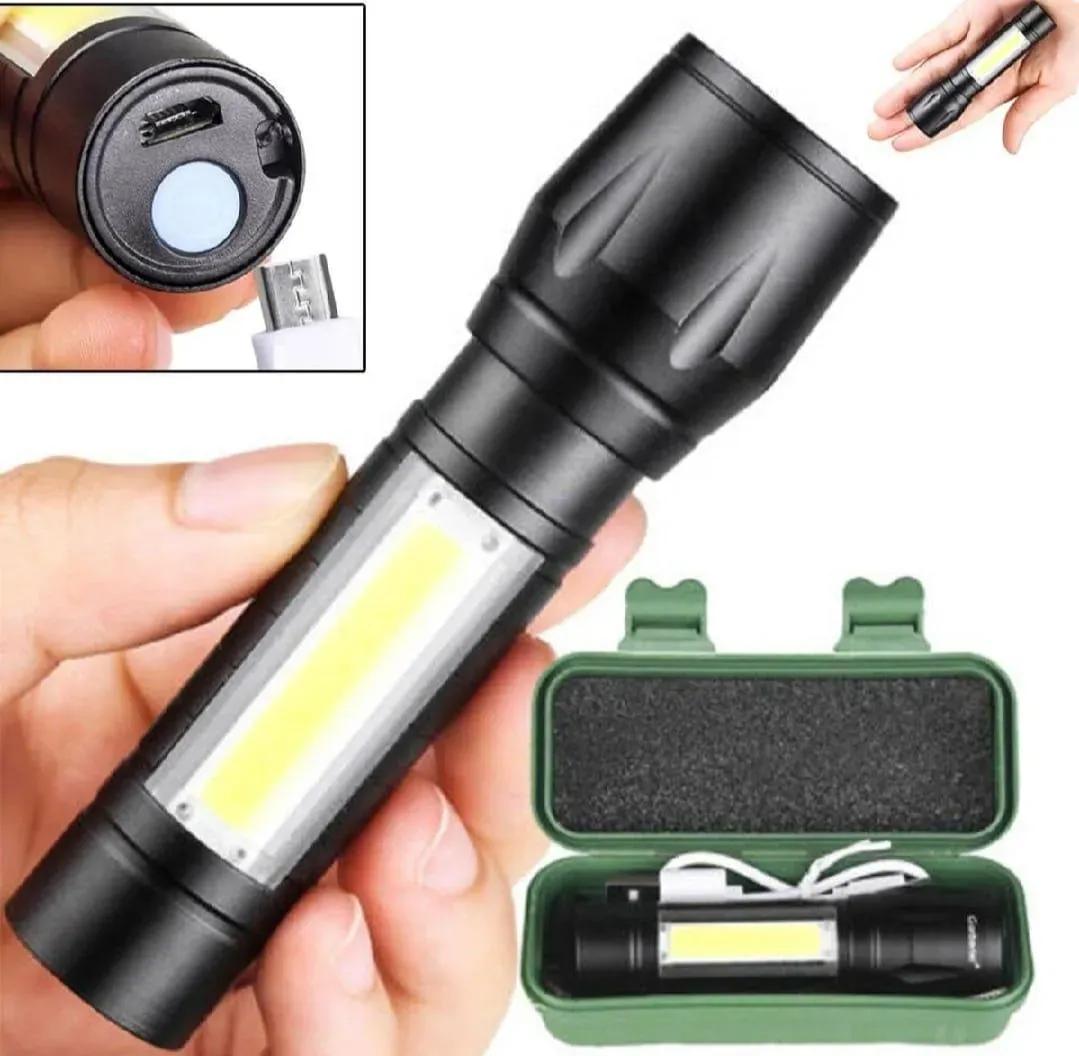 Easy To Use LED Rechargeable Torch - 1 Pc Durable Metal Flashlight