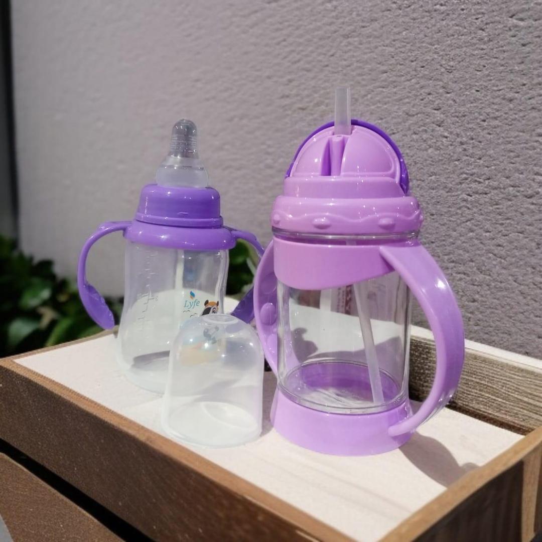 2 Pcs BPA Plastic Feeding Set - Sustainable Dining Essentials