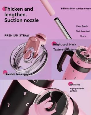 40 OZ Tumbler with Handle and Nozzle Straw Lid, Insulated Reusable Stainless Steel Travel Mug Keeps Drinks Cold up to 34 Hours