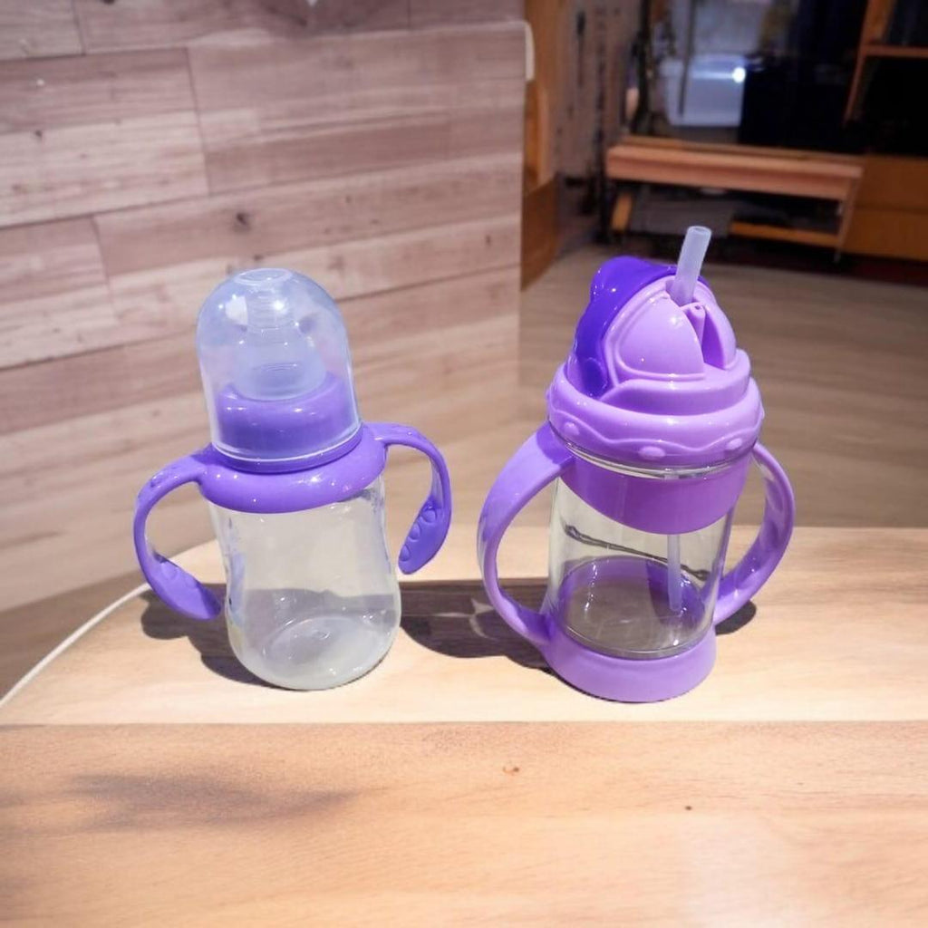 2 Pcs BPA Plastic Feeding Set - Sustainable Dining Essentials