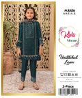 2 Pcs Girl's Lawn Embroidered Unstitched Suit