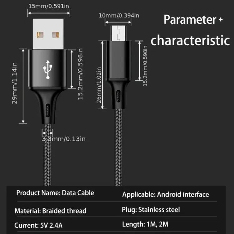 Multicolor Copper Core Charging Cable - Pack of 2